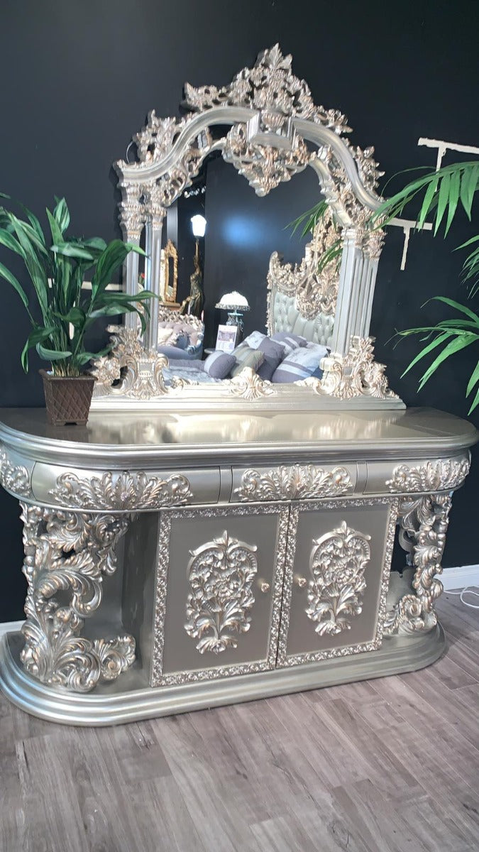 HD-8088 Silver Barogue Mirror