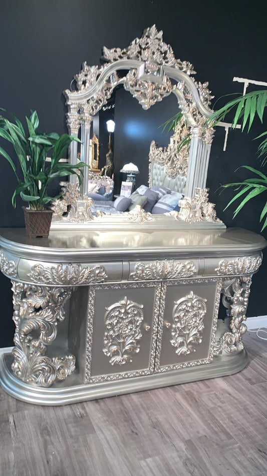 HD-8088 Silver Barogue Mirror