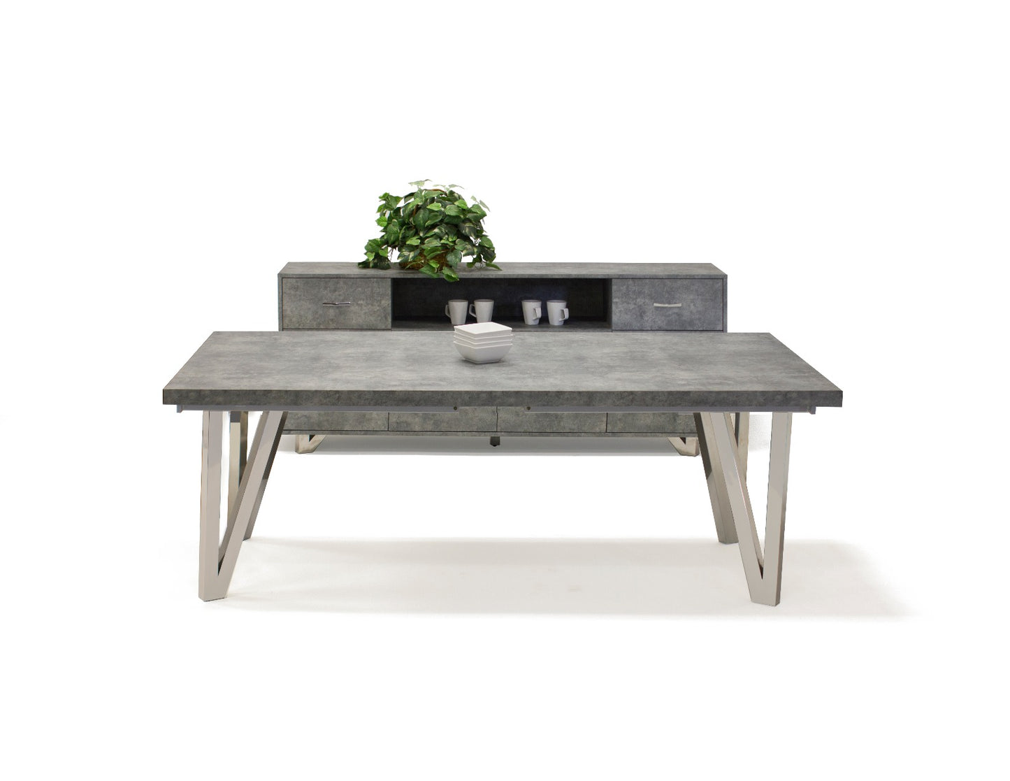 Prato Matte Concrete Dining Collection by Sharelle