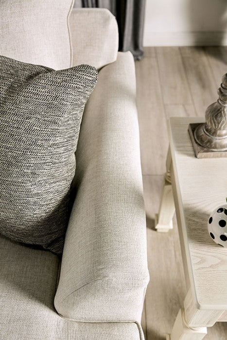 Gunnersbury Transitional Sectional - Beige or Gray Chenille