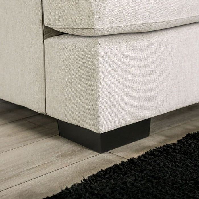 Gunnersbury Transitional Sectional - Beige or Gray Chenille