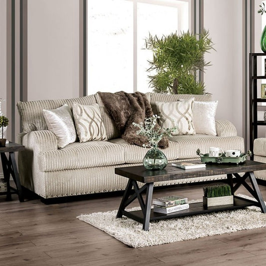 Zayla 2 Pc Sofa Set- Golden Ivory