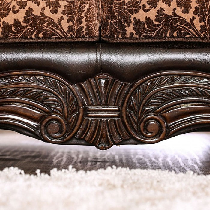 Elpis SM6404 Sofa & Loveseat - Chenille Victorian Print