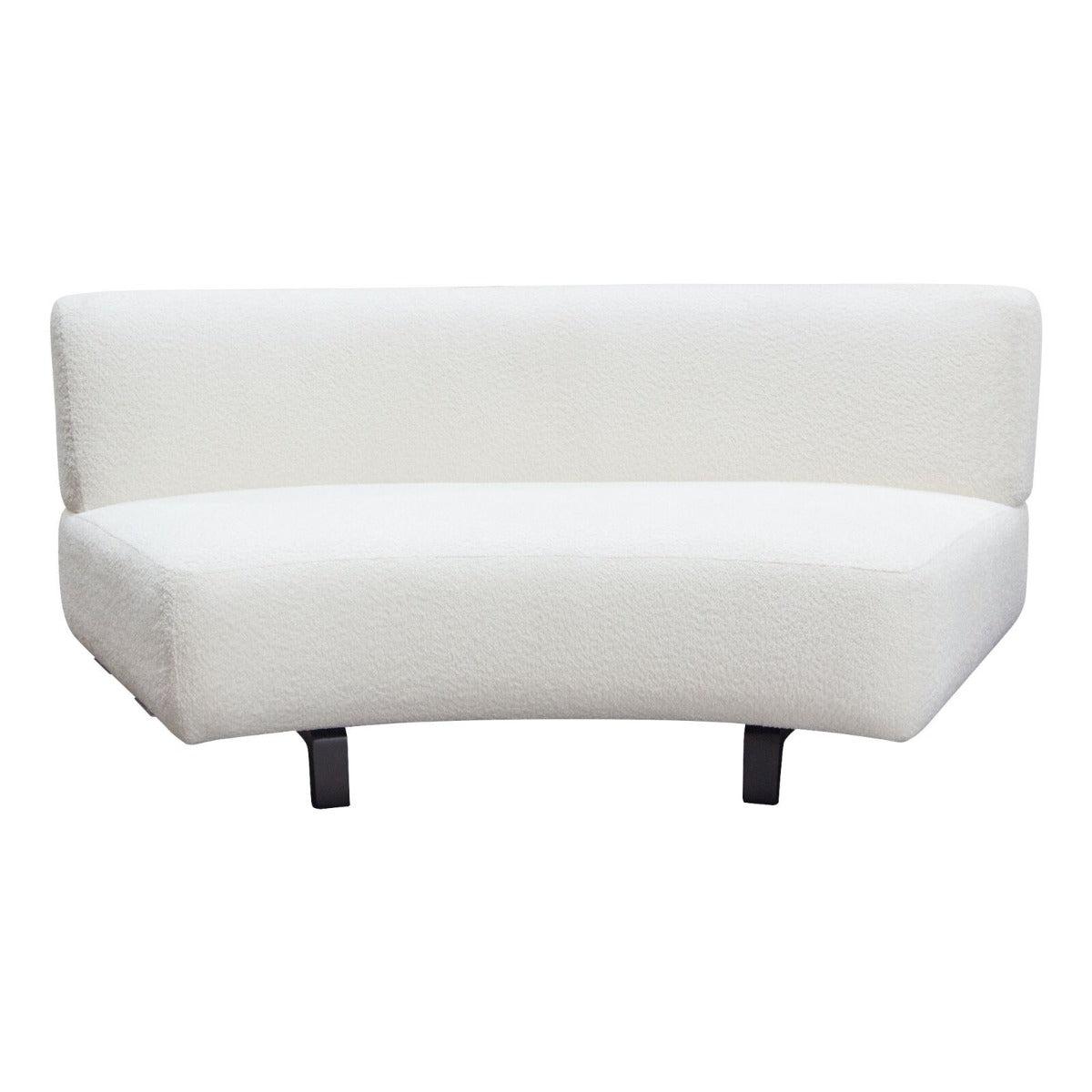 Diamond Sofa Vesper Contoured Sectional - White Faux Shearling