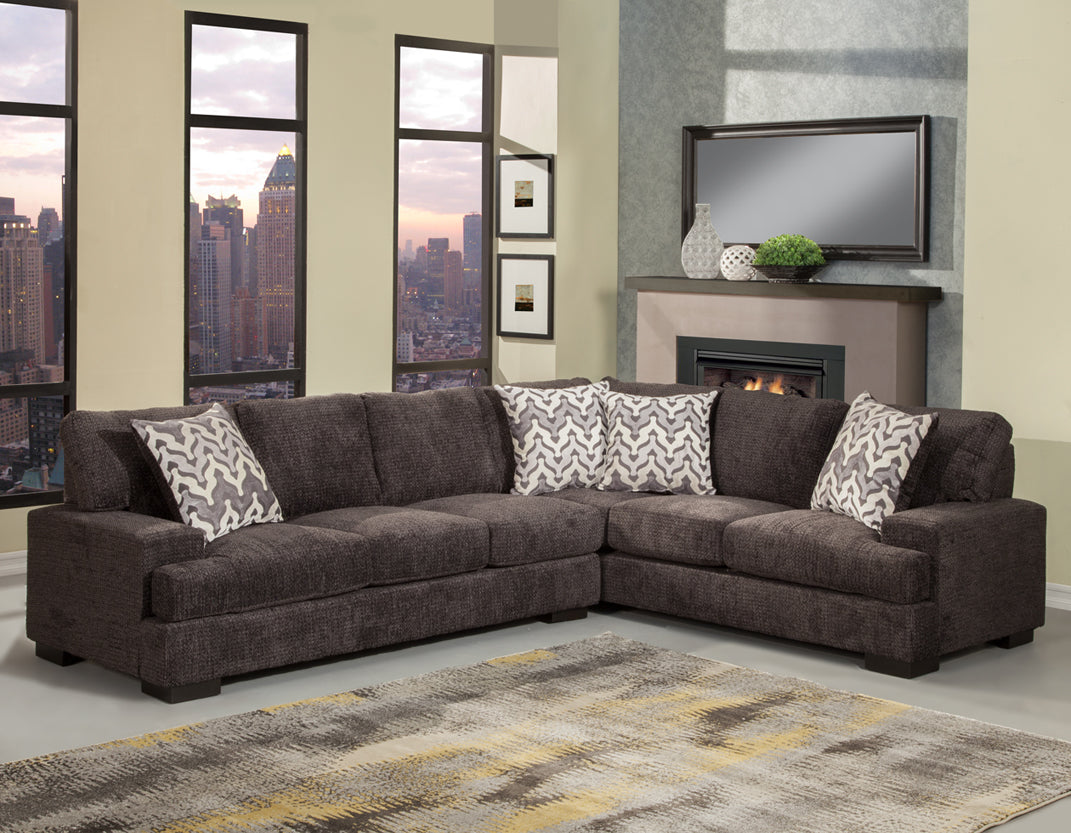 Vienna Sectional - Jet Chenille Fabric