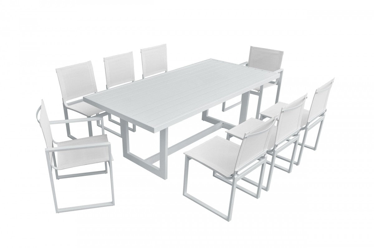 Colección de comedor al aire libre blanco moderno Renava Wake