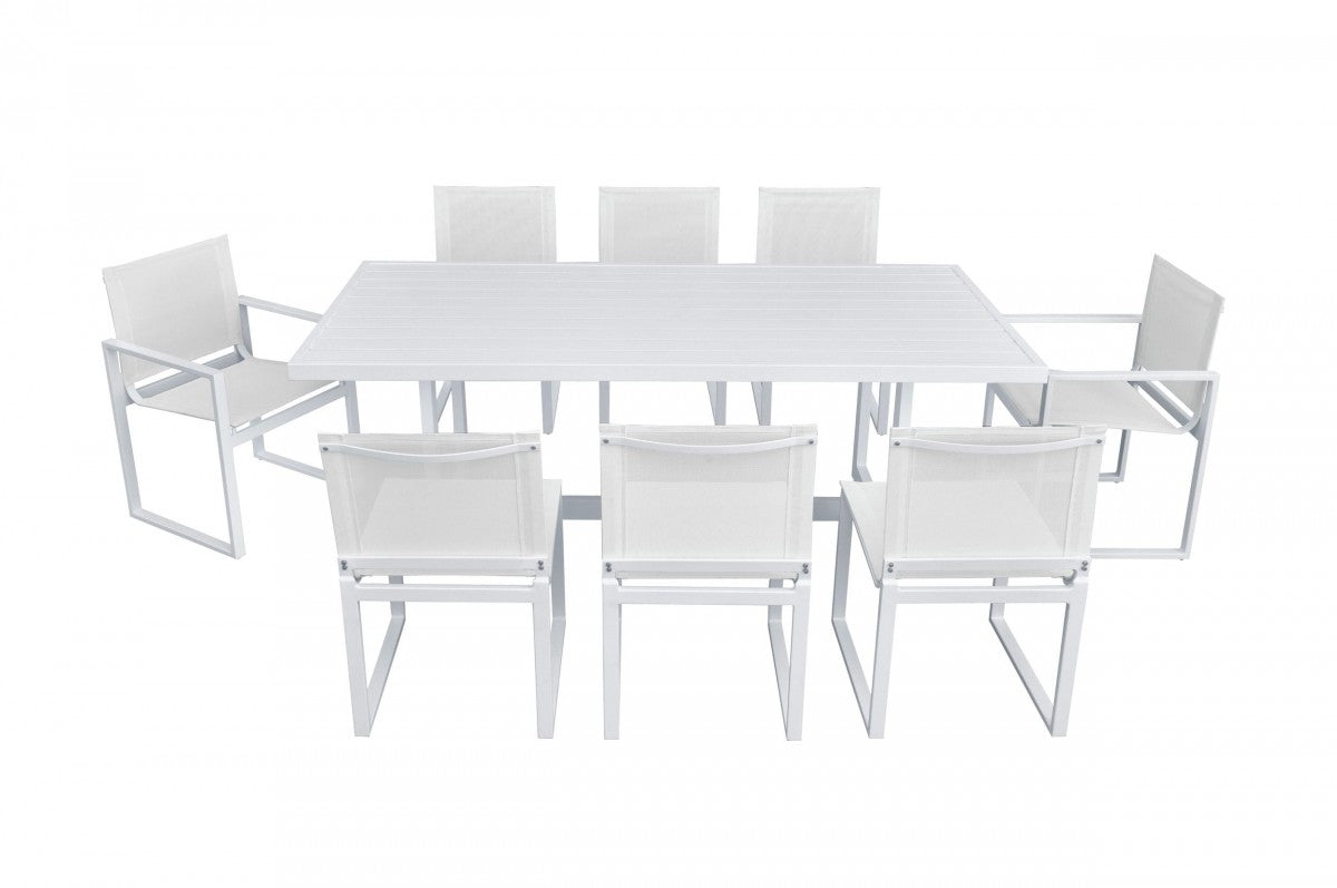 Colección de comedor al aire libre blanco moderno Renava Wake