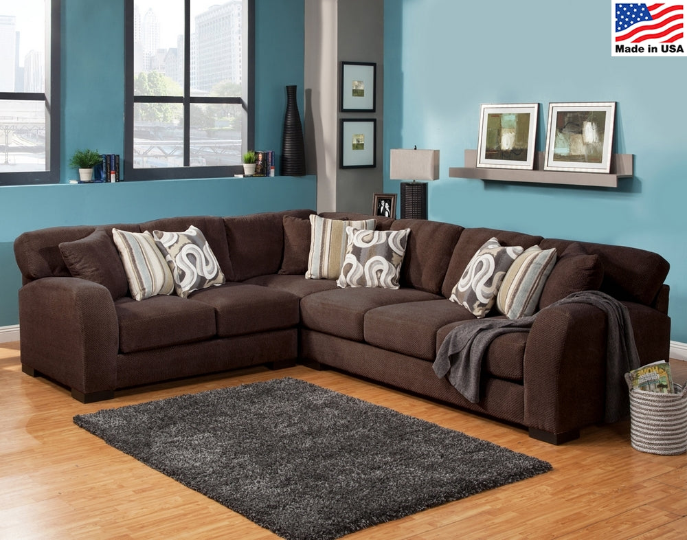 Comfort Industries Wesley 3 Pc Sectional - Chocolate