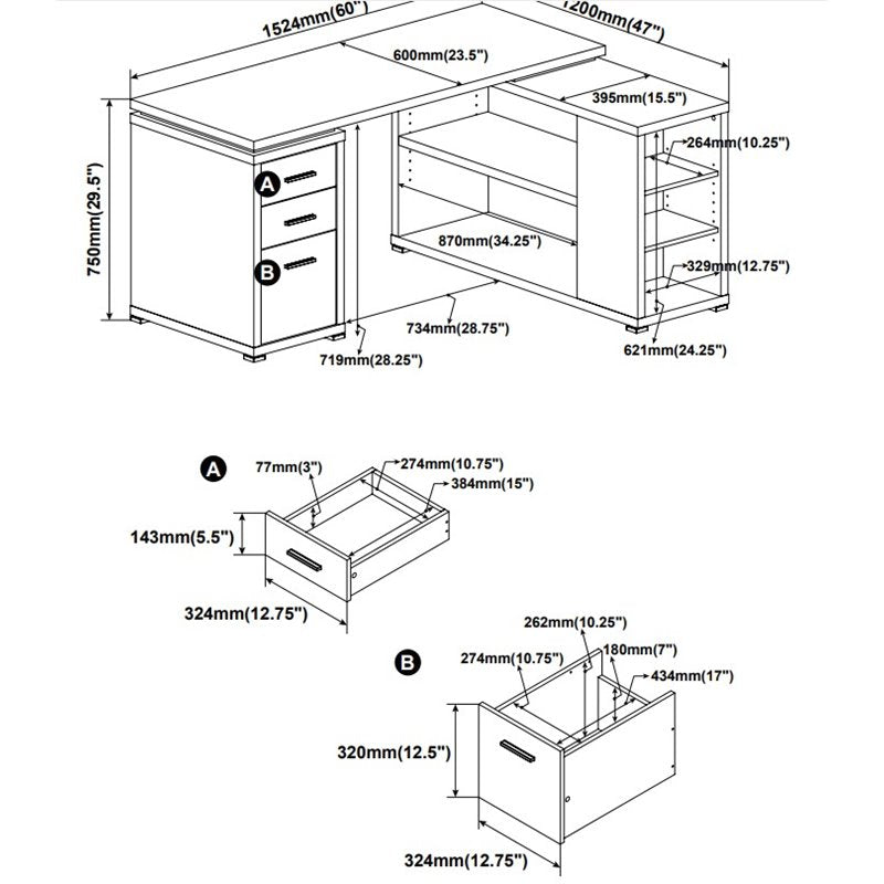 Escritorio Yvette 800516 - Blanco