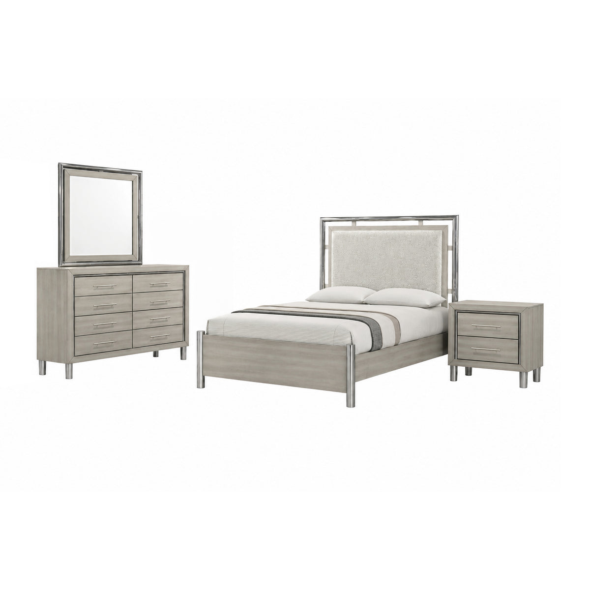 Lennox Gray 4 Pc King Bedroom Collection