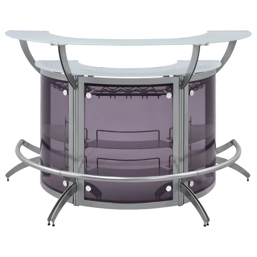 Dallas 3 Pc Free Standing Bar - Silver or Black