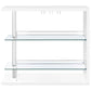 Unidad de bar blanca de 3 piezas - Almacenamiento + soporte para vino