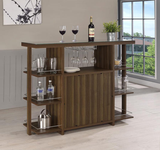 Mueble bar moderno de nogal 100439 - Almacenamiento de botellas de vino