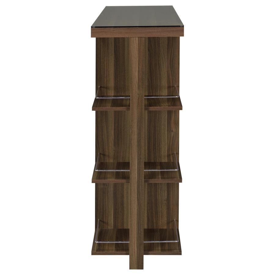 Modern Walnut Bar Unit 100439 - Wine Bottle Storage