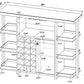 Modern Walnut Bar Unit 100439 - Wine Bottle Storage