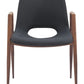 Desi Dining Chair 101694 Black & Walnut