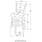 Broxton 101919 Taburete de bar giratorio con altura de mostrador (2)