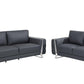 Global United 1050 Italian Leather Sofa Set