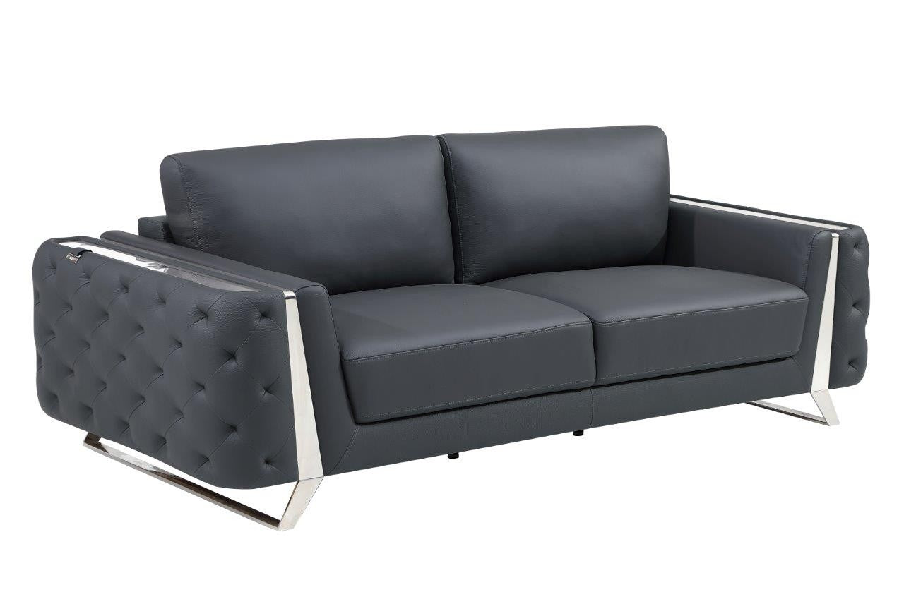 Global United 1050 Italian Leather Sofa Set