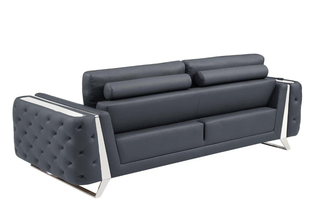 Global United 1050 Italian Leather Sofa Set