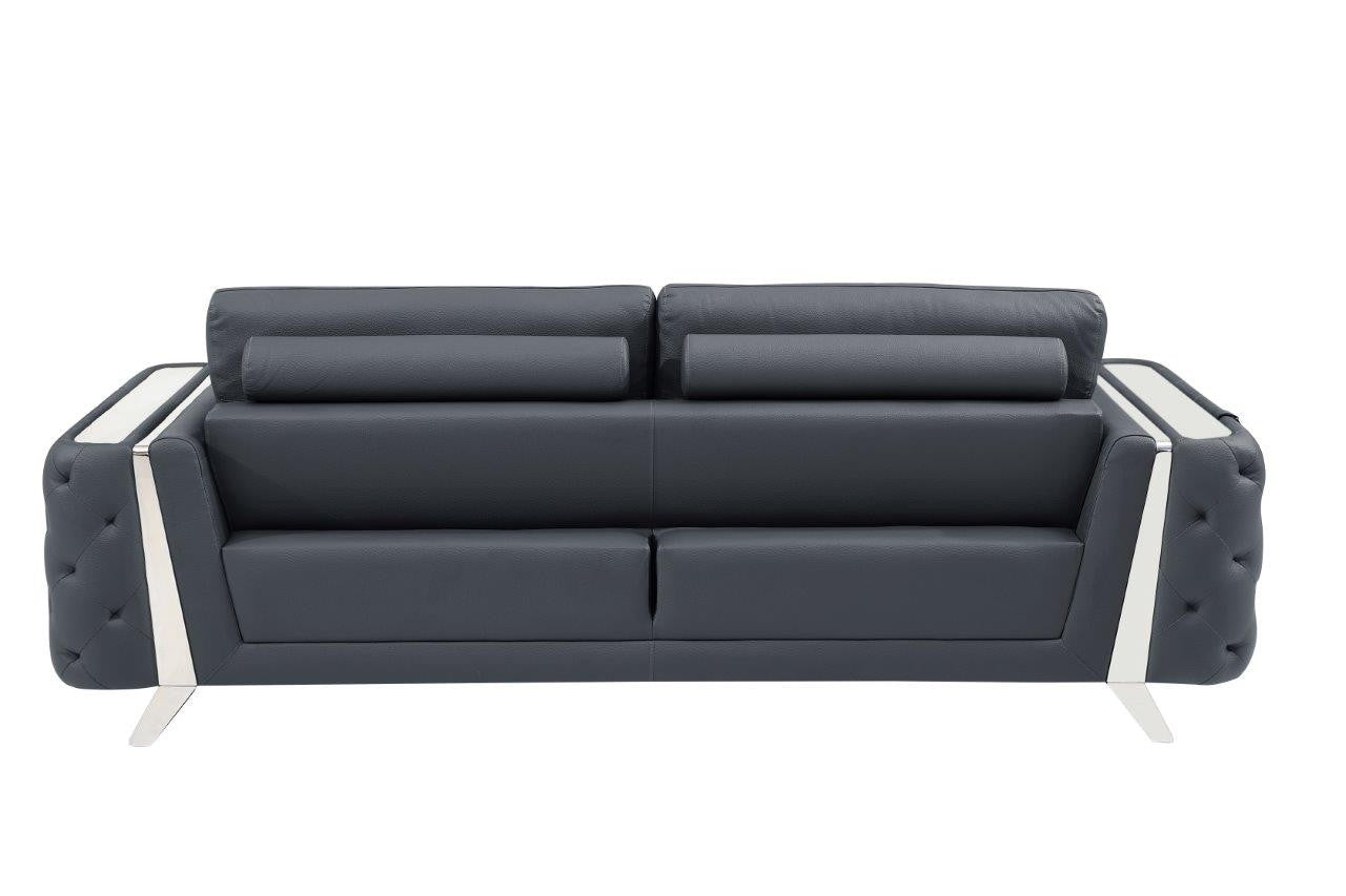 Global United 1050 Italian Leather Sofa Set