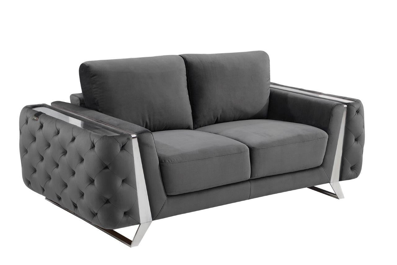 Global United 1051 Gray Sofa & Loveseat