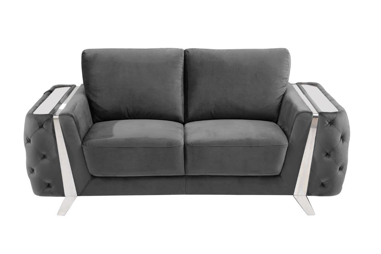 Global United 1051 Gray Sofa & Loveseat