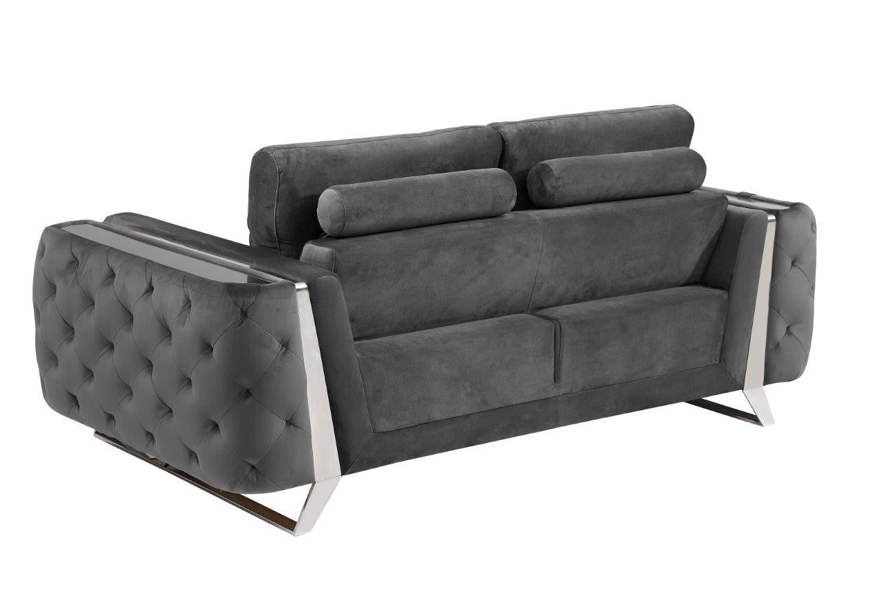 Global United 1051 Gray Sofa & Loveseat