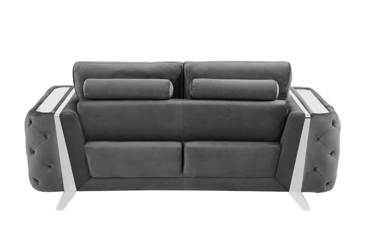 Global United 1051 Gray Sofa & Loveseat