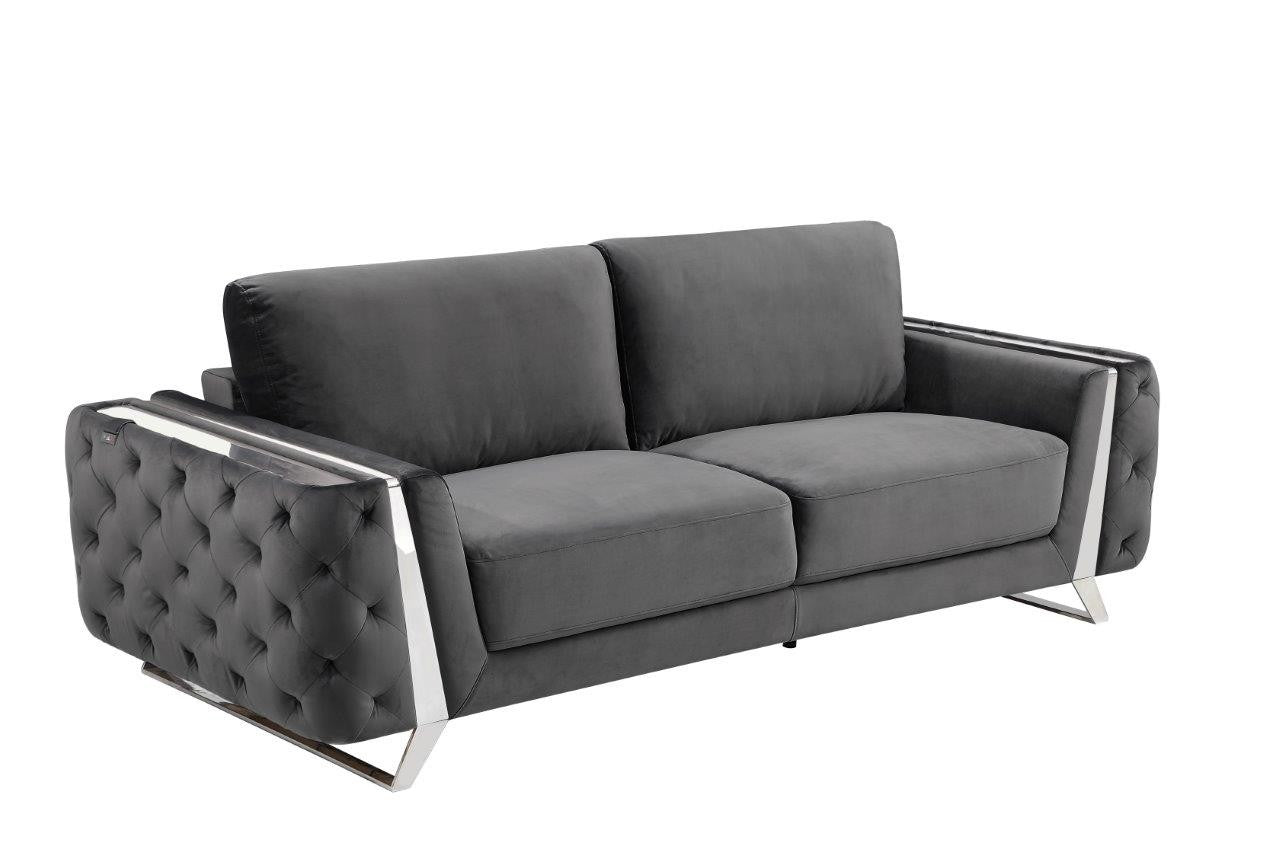 Global United 1051 Gray Sofa & Loveseat