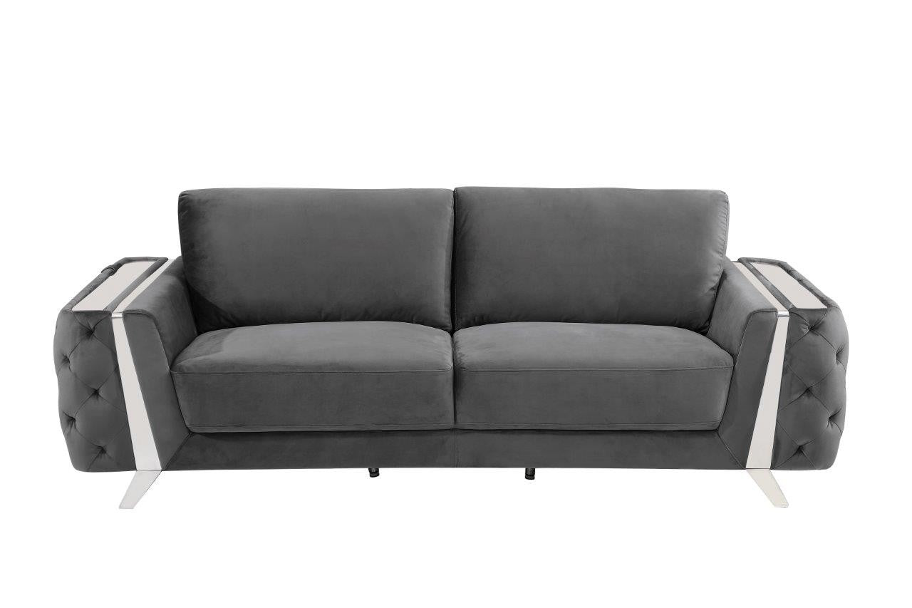 Global United 1051 Gray Sofa & Loveseat