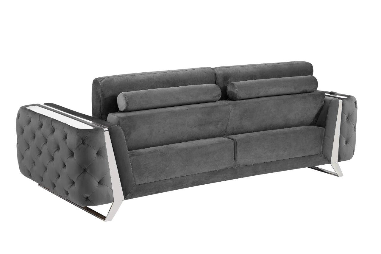 Global United 1051 Gray Sofa & Loveseat