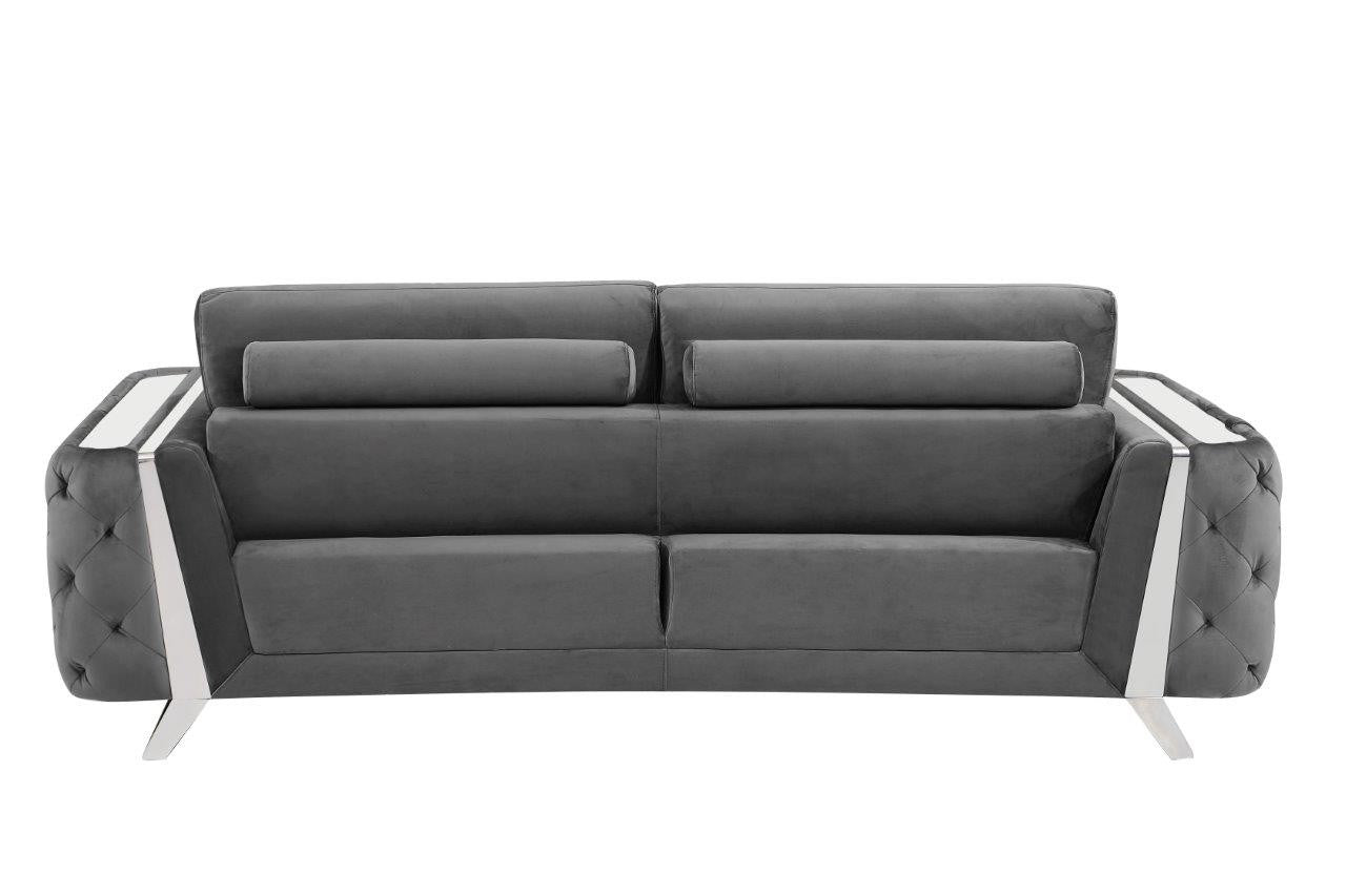 Global United 1051 Gray Sofa & Loveseat