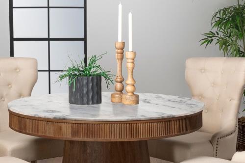 Coaster Ortega 105141 Marble Top Dining Set - 2 Chair Options