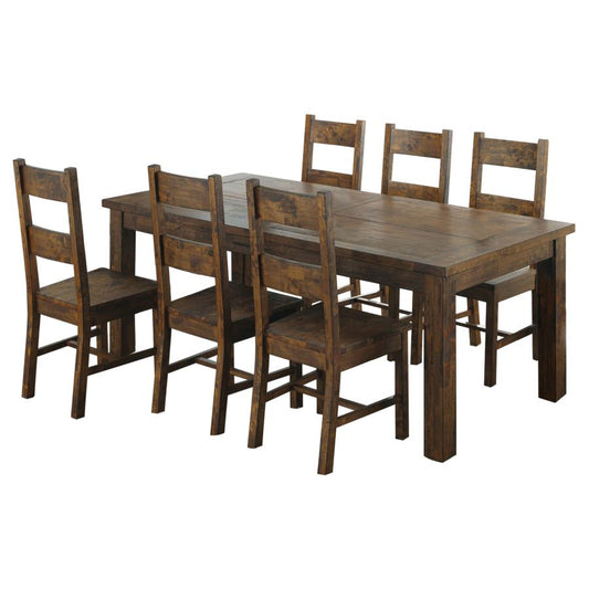 Coleman 107041 Rustic Brown 7 Pc Dining Set