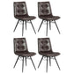 Aiken Tufted Brown Side Chairs 107853