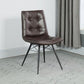 Aiken Tufted Brown Side Chairs 107853