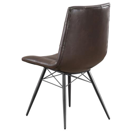 Aiken Tufted Brown Side Chairs 107853