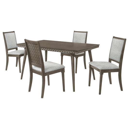 Onslow 108621-S5 Dark Brown 5 Pc Dining Set