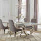 Antoine Rectangle Dining Table - White & Chrome