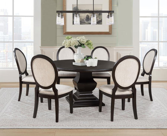 Twyla 7 Pc Dark Cocoa Dining Set