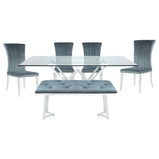 Colección de comedor Beaufort de 6 piezas de Coaster Furniture
