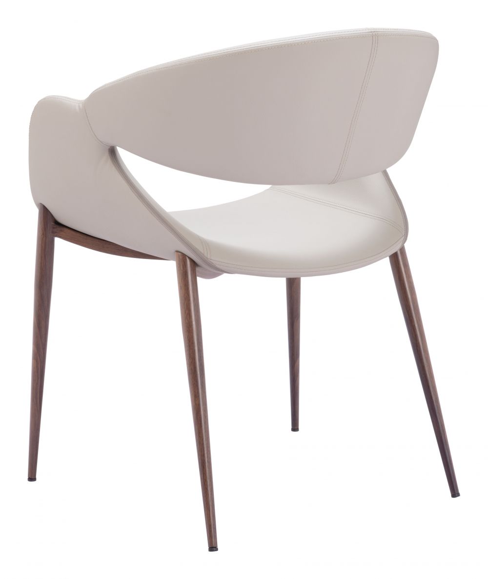 Limay Dining Chair Beige & Walnut