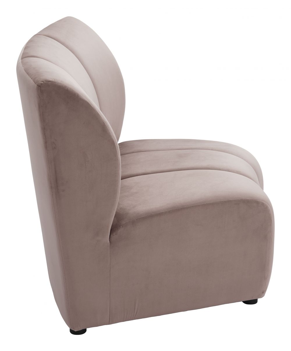 Garbi Beige Velvet Chair 110295