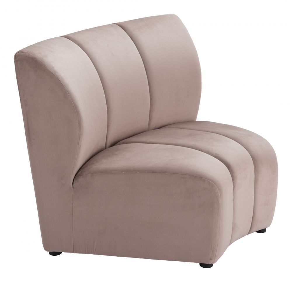 Garbi Beige Velvet Chair 110295