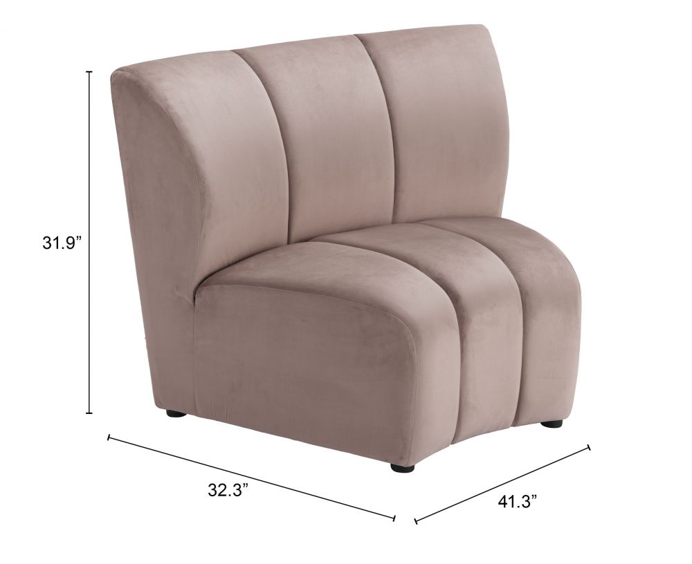 Garbi Beige Velvet Chair 110295