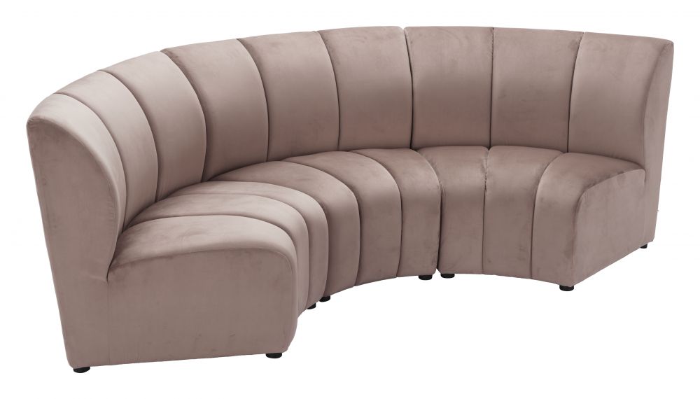 Garbi Modular Velvet Sectional - Beige or Black