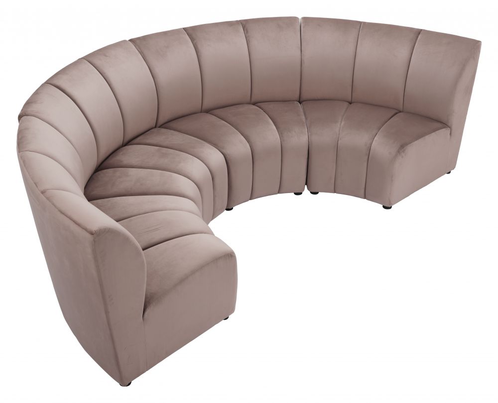 Garbi Modular Velvet Sectional - Beige or Black