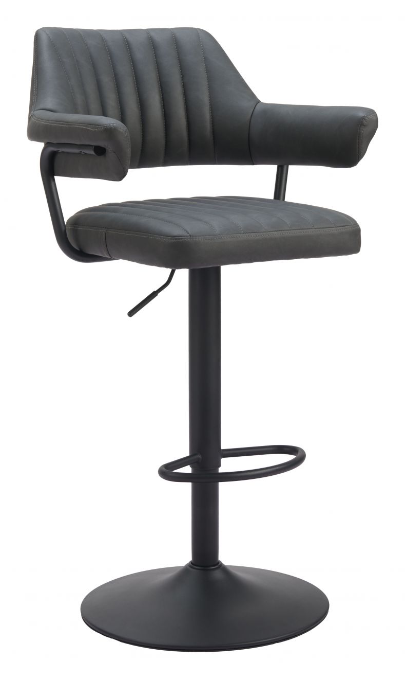 Zuo Modern Erret Swivel Gray Barstool