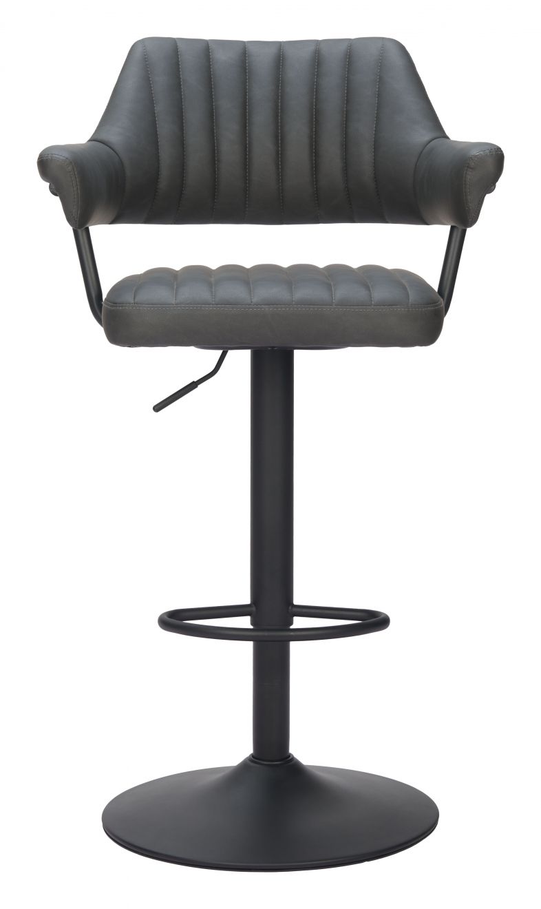 Zuo Modern Erret Swivel Gray Barstool